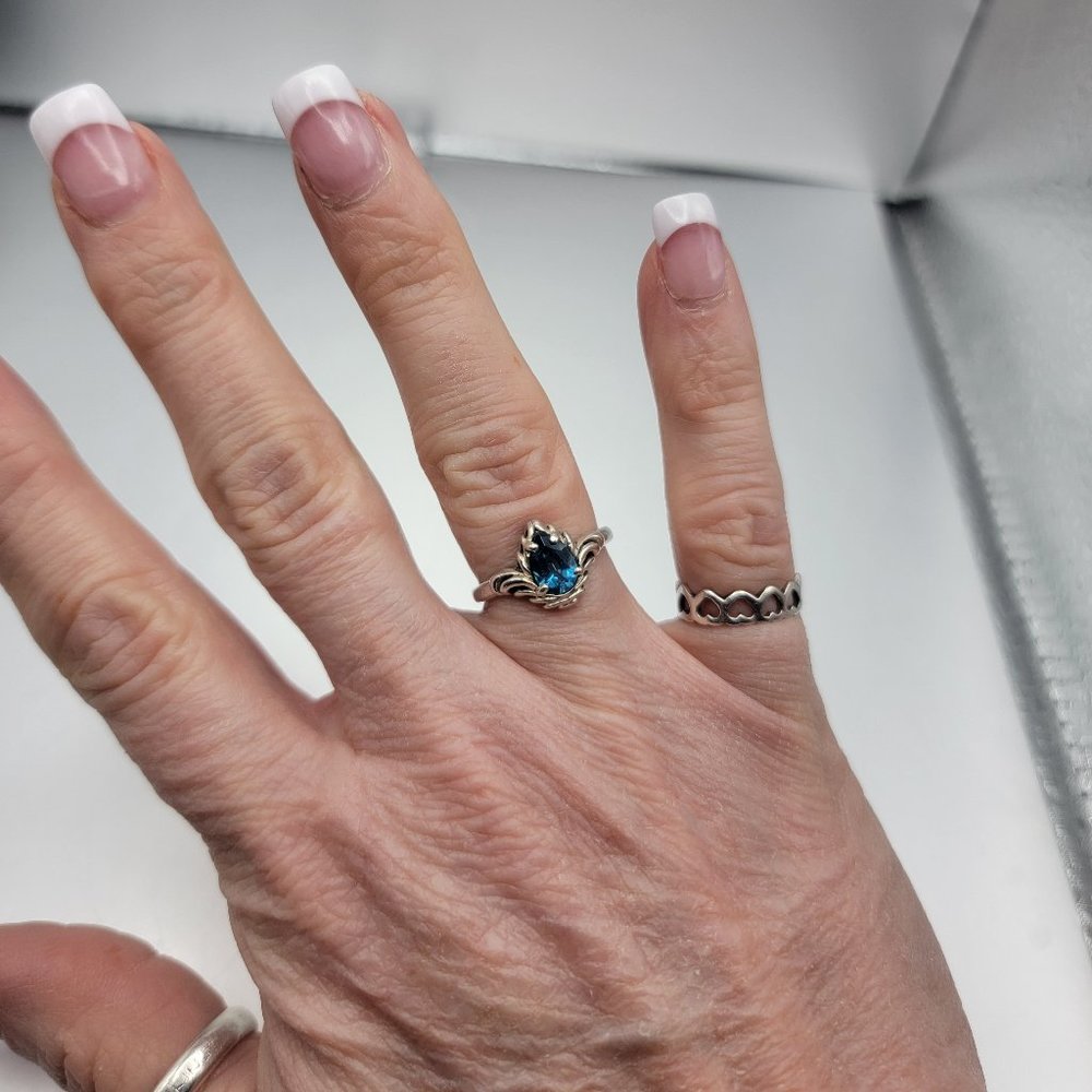 Kabana Sterling Silver Blue Topaz Ring - Picture 8 of 8